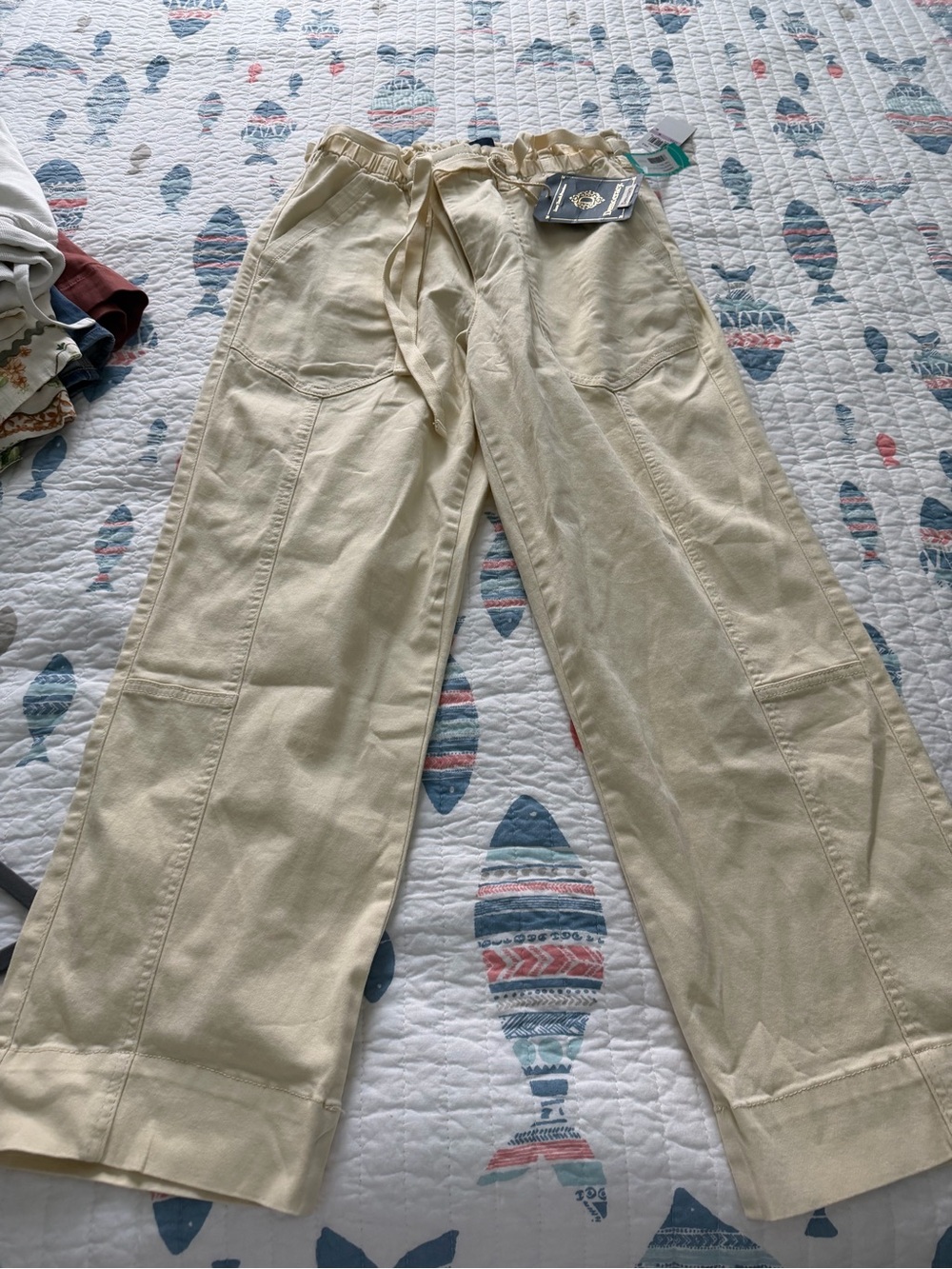 Democracy Women's Light Khaki Drawstring Utility Chinos